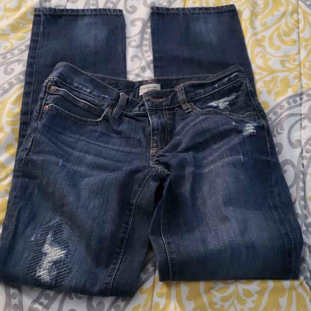 Distressed Blue Jeans